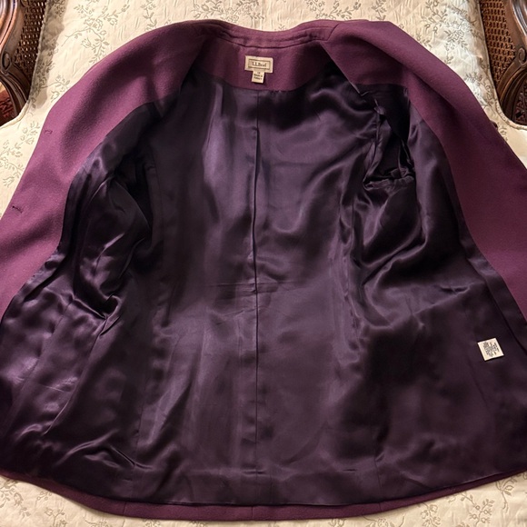 L.L. Bean Purple wool cashmere blend Blazer size 4R - Picture 10 of 12